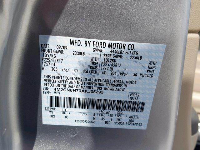 VIN JM3KE2BE3D0104476 2013 Mazda CX-5, Sport no.10