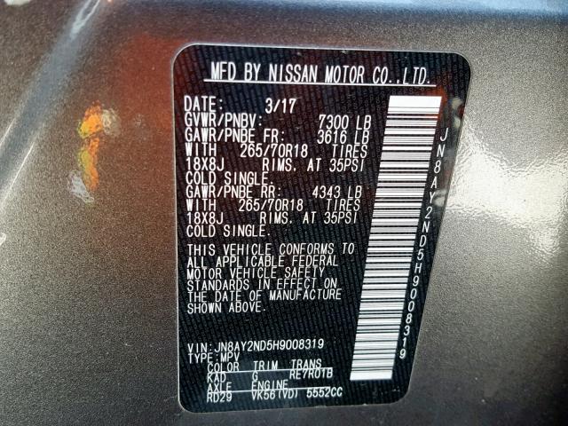 VIN 5FNRL6H78KB035599 2019 Honda Odyssey, Ex-L no.10