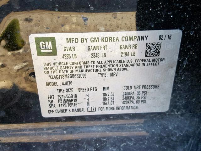 2016 BUICK ENCORE SPO KL4CJ1SM2GB632099