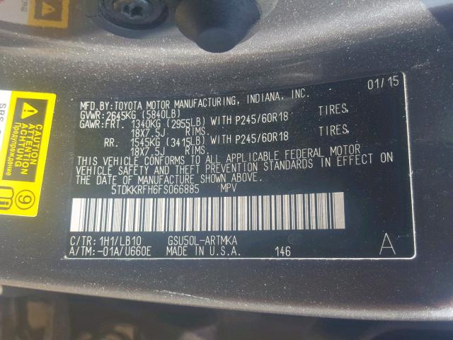 VIN 5FNYF4H58DB034249 2013 Honda Pilot, Ex-L no.10