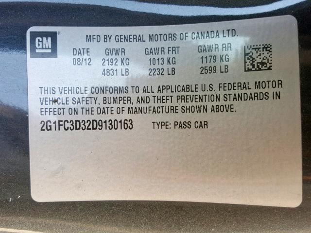 2G1FC3D32D9130163 2013 Chevrolet Camaro Lt