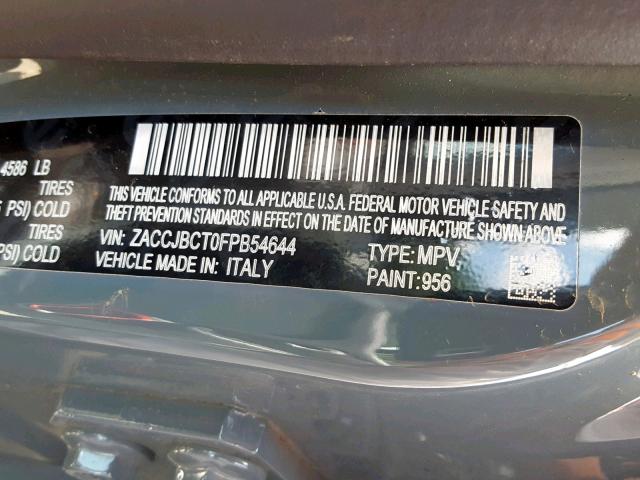 2015 JEEP RENEGADE T ZACCJBCT0FPB54644