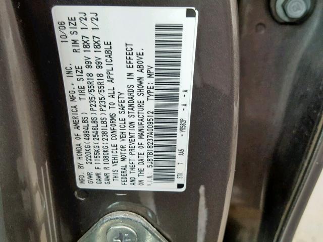 5J8TB18237A009512 2007 Acura Rdx