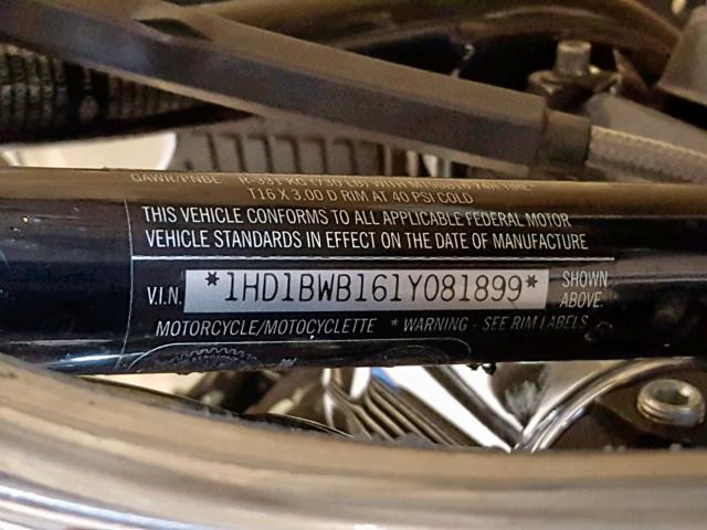 2001 HARLEY-DAVIDSON FLSTCI 1HD1BWB161Y081899