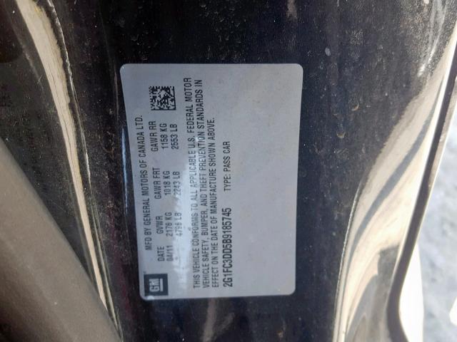 2011 CHEVROLET CAMARO LT 2G1FC3DD5B9185745