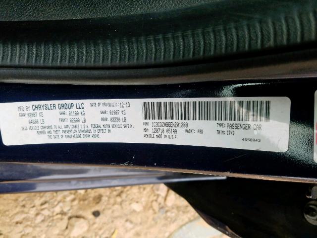 2014 DODGE AVENGER SE 1C3CDZAB6EN201289