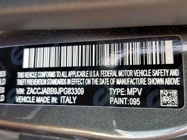 2018 JEEP RENEGADE L ZACCJABB9JPG83309