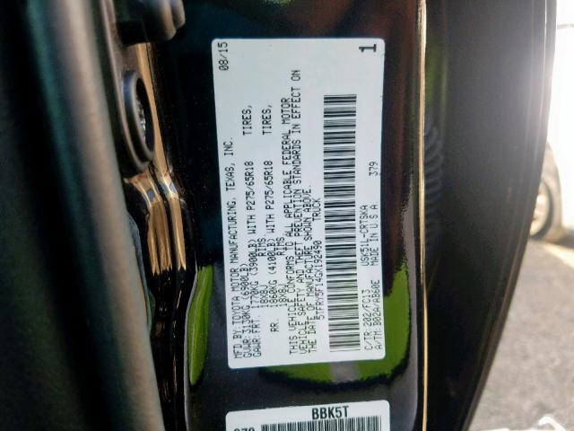 2016 TOYOTA TUNDRA DOU 5TFRY5F14GX192490