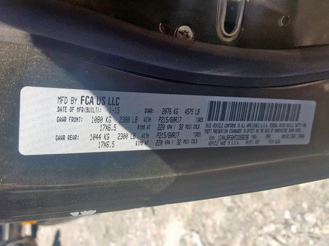 2015 JEEP PATRIOT LA 1C4NJRFBXFD258236