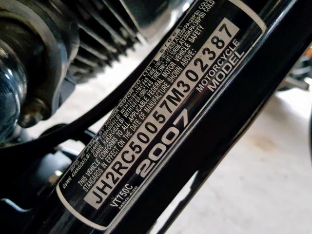 2007 HONDA VT750 JH2RC50057M302387