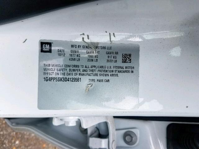 2013 BUICK VERANO 1G4PP5SK3D4129561