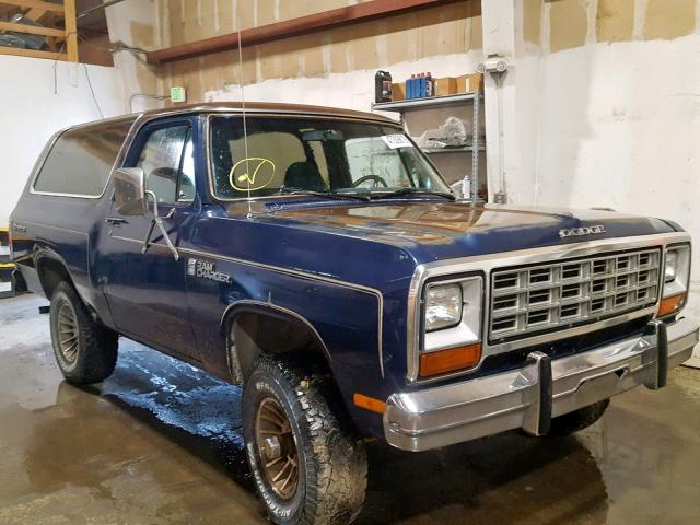 1984 DODGE RAMCHARGER AW-100 for Sale | AK - ANCHORAGE | Tue. Sep 10, 2019  - Used & Repairable Salvage Cars - Copart USA