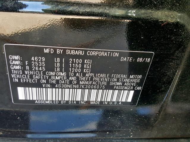 2019 SUBARU LEGACY 3.6 4S3BNEN67K3006075