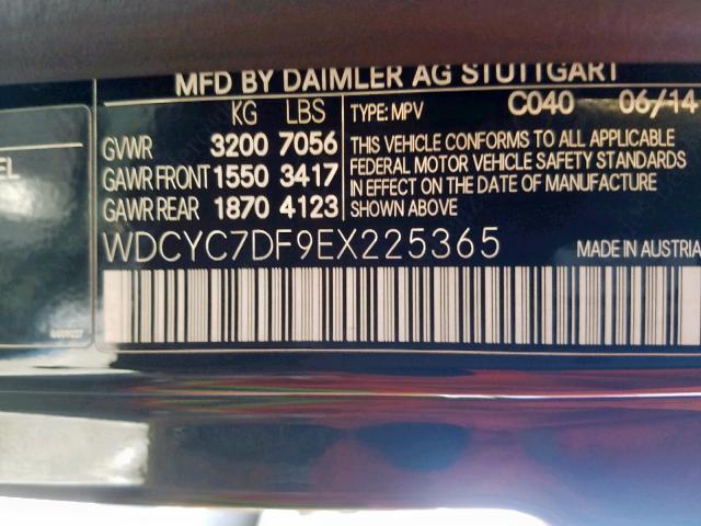 VIN WDCYC7DF9EX225365 2014 Mercedes-Benz G-Class, 6... no.10