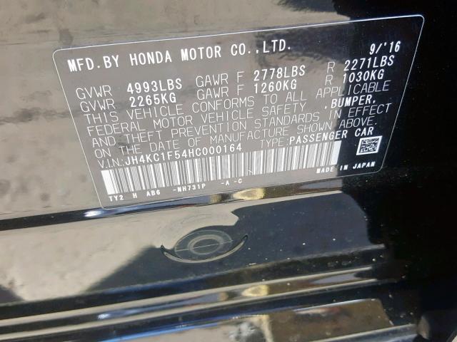 2017 ACURA RLX TECH JH4KC1F54HC000164