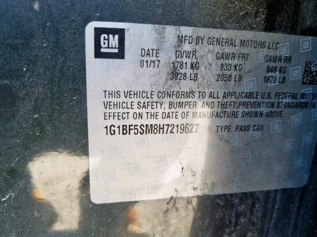 2017 CHEVROLET CRUZE PREM 1G1BF5SM8H7219627