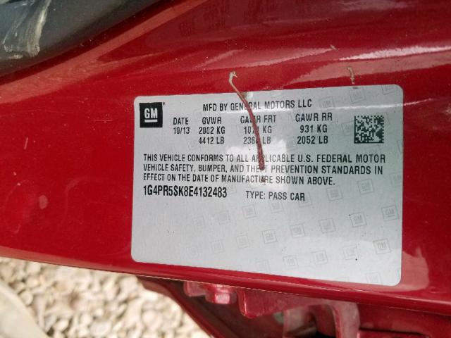2014 BUICK VERANO CON 1G4PR5SK8E4132483