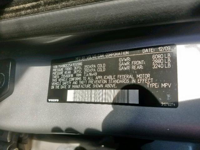 2010 VOLVO XC90 YV4982CZ5A1550986