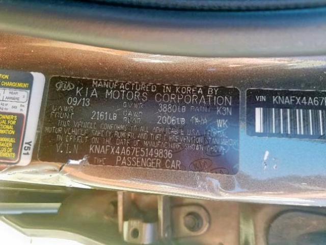 2014 KIA FORTE LX KNAFX4A67E5149836