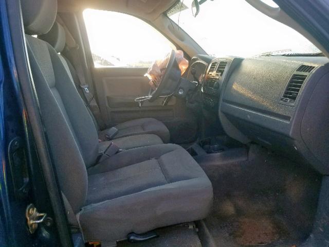 dodge dakota 2005 vin 1d7hw22kx5s332136