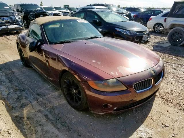 Salvage cars for sale from Copart Houston, TX: 2003 BMW Z4