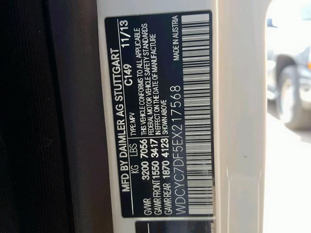 VIN WDCYC7DF5EX217568 2014 Mercedes-Benz G-Class, 6... no.10