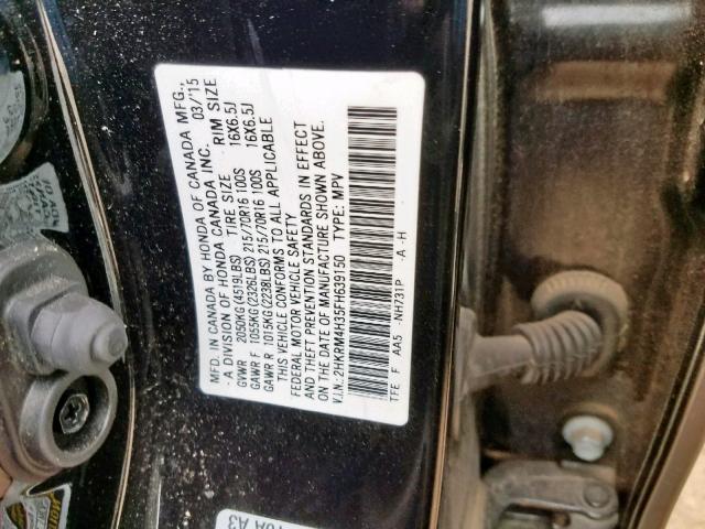 2015 HONDA CR-V LX 2HKRM4H35FH639150
