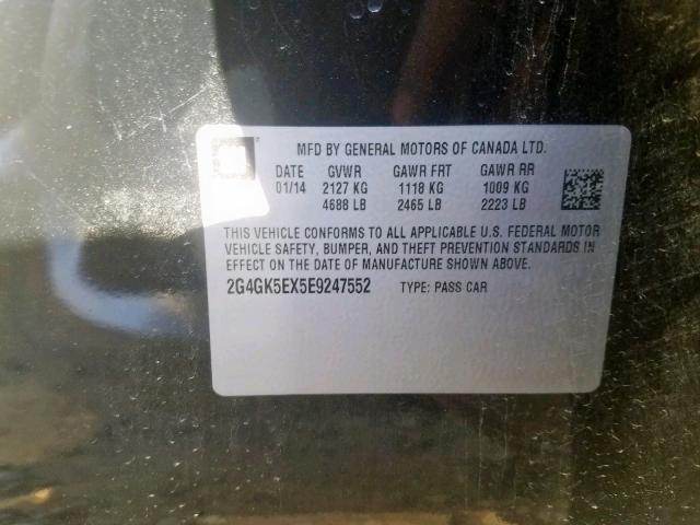 2014 BUICK REGAL 2G4GK5EX5E9247552