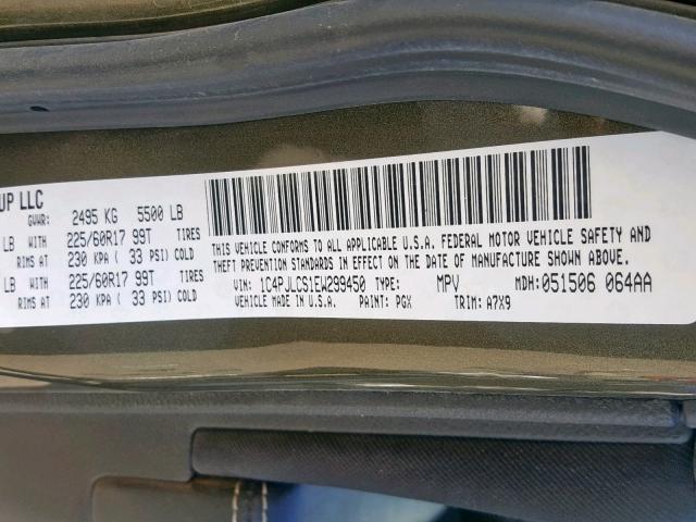 2014 JEEP CHEROKEE 1C4PJLCS1EW299450