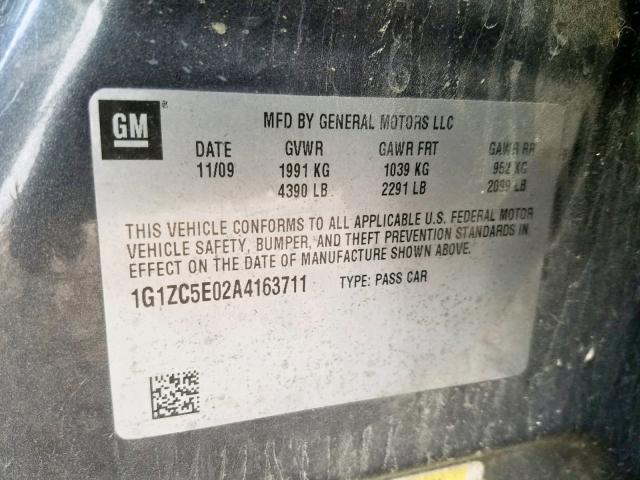 2010 CHEVROLET MALIBU 1G1ZC5E02A4163711