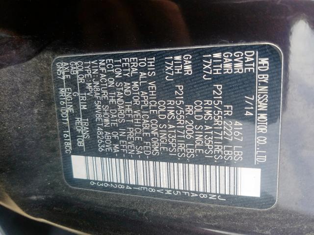 2014 NISSAN JUKE S JN8AF5MV8ET482636