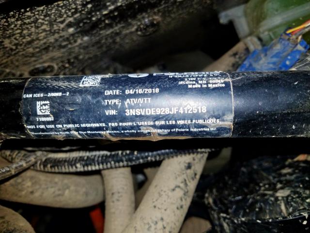 2018 POLARIS RZR XP TUR 3NSVDE928JF412518