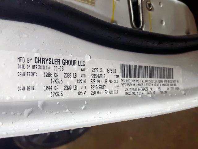 2014 JEEP PATRIOT LA 1C4NJRFB6ED664996