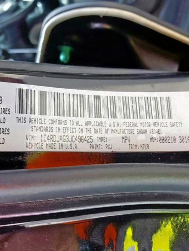 2018 DODGE DURANGO SX 1C4RDJAG3JC496425