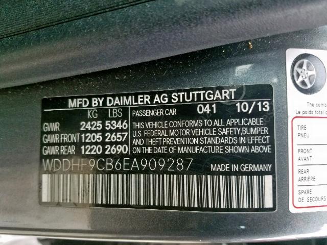 2014 MERCEDES-BENZ E 63 AMG WDDHF9CB6EA909287