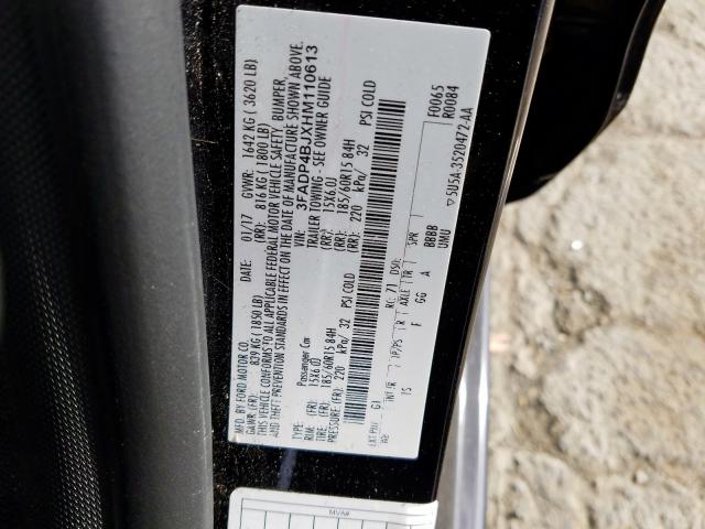 3FADP4BJXHM110613 Ford FIESTA SE