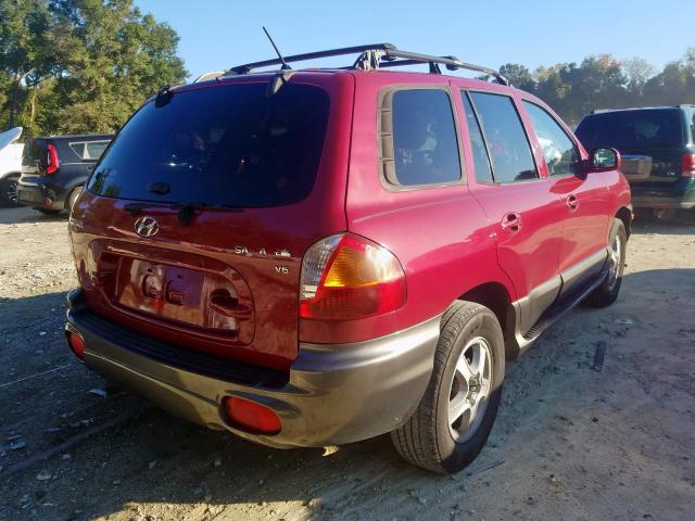 hyundai santa fe 2004 vin km8sc13d84u750583