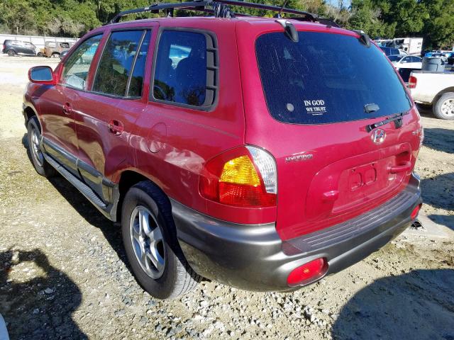 hyundai santa fe 2004 vin km8sc13d84u750583