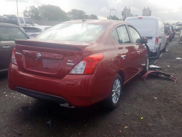  NISSAN VERSA 2018 Бургунді