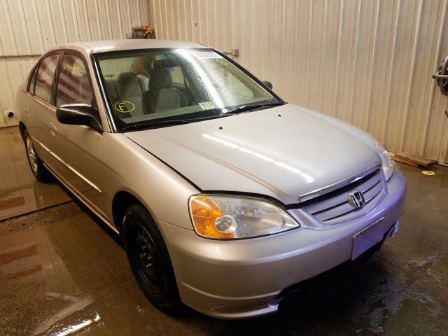 Salvage Title 2002 Honda Civic Lx Sedan 4d 1 7l 4 For Sale In Avon