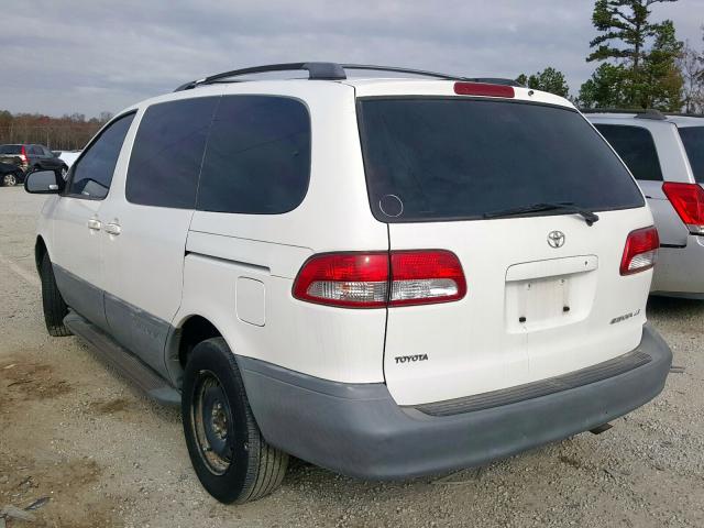 toyota sienna 2001 vin 4t3zf13c61u345550