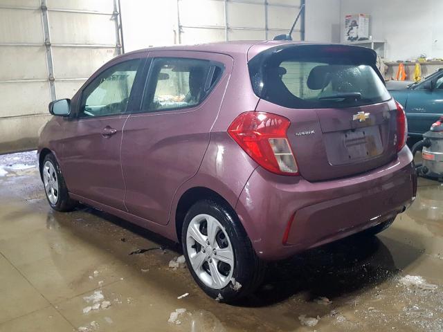 Salvage Certificate 2019 Chevrolet Spark 1 4l 4 For Sale In