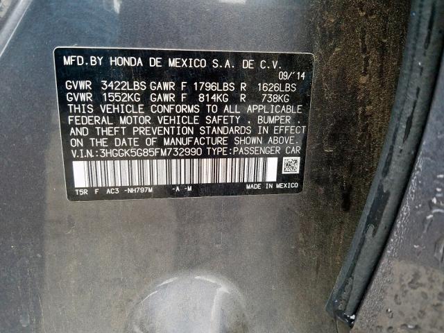 2015 HONDA FIT EX 3HGGK5G85FM732990