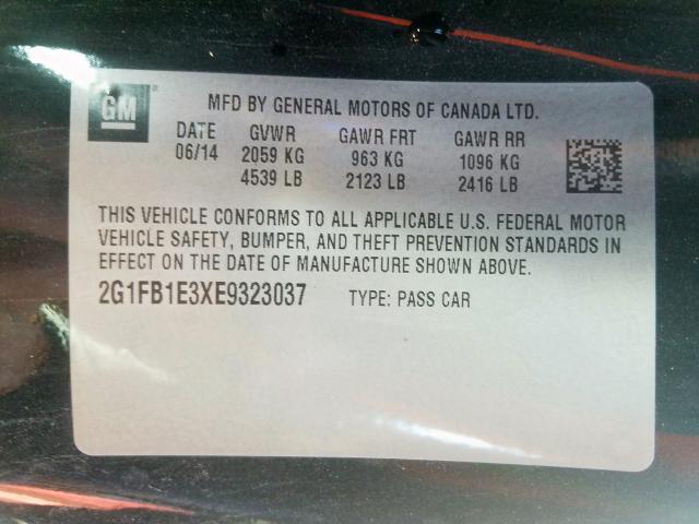 2014 CHEVROLET CAMARO LT 2G1FB1E3XE9323037