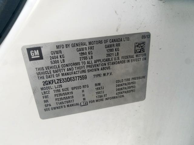 2013 GMC TERRAIN DE 2GKFLZE33D6377559