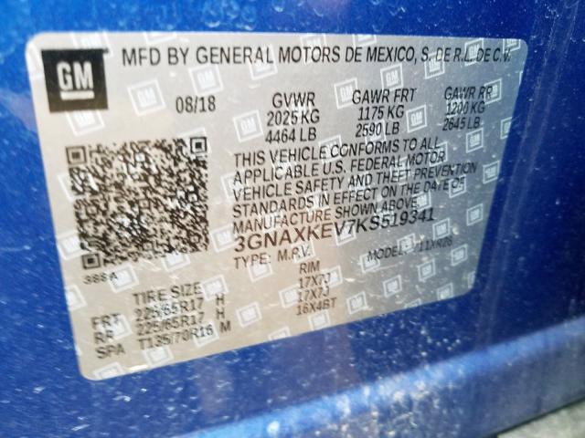 3GNAXKEV7KS519341