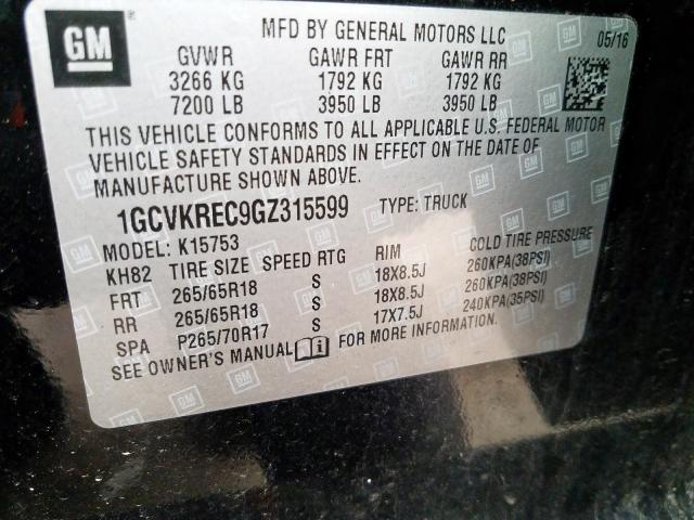 1GCVKREC9GZ315599
