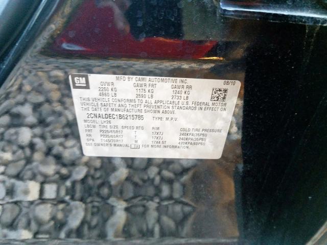 2011 CHEVROLET EQUINOX 2CNALDEC1B6215785