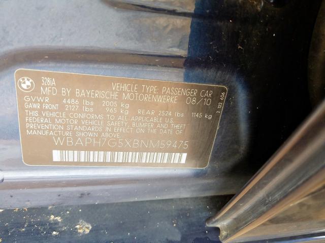 2011 BMW 328 I WBAPH7G5XBNM59475