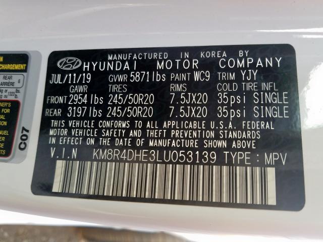 2020 HYUNDAI PALISADE S KM8R4DHE3LU053139